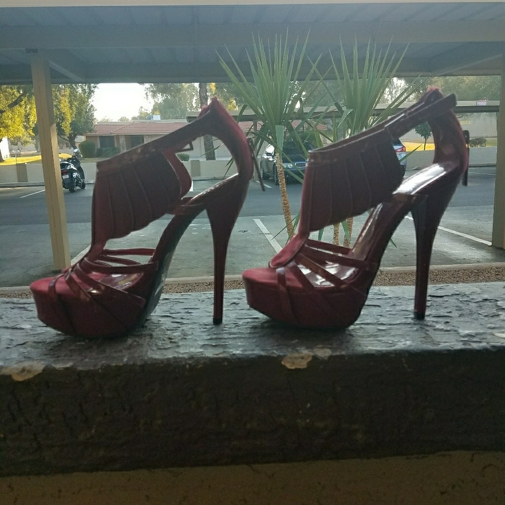 Burgundy heels